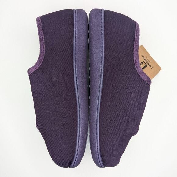 Longbay slippers purple adjustable faux Sherpa lined women's size 9 - Picture 3 of 5